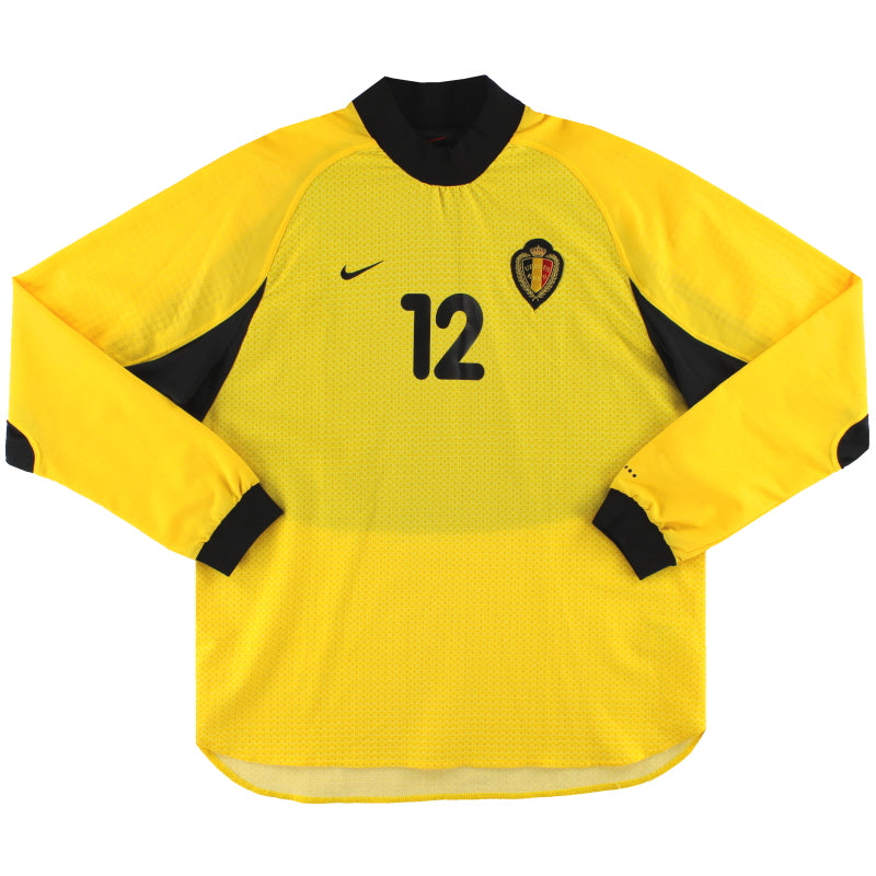 2000-02 Belgien Nike Torwarttrikot Spielertrikot #12 XL