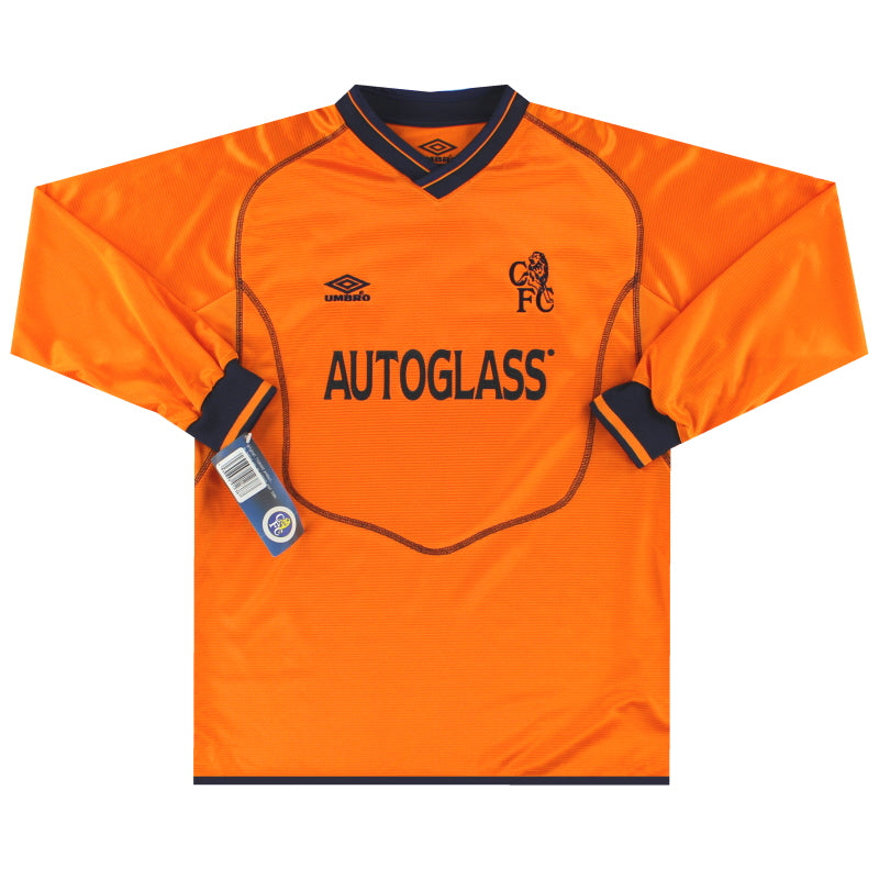 2000-02 Chelsea Umbro Torwarttrikot *mit Etiketten* Jungen L