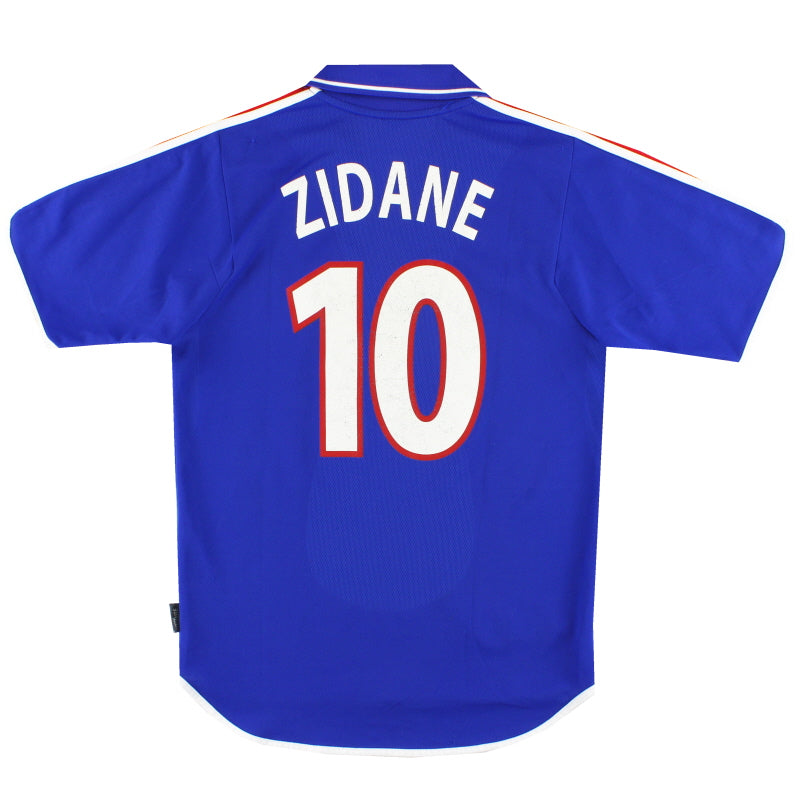 2000-02 Frankreich adidas Heimtrikot Zidane #10 S
