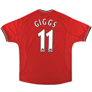 2000-02 Manchester United Umbro Heimtrikot Giggs #11 *Neuwertig* L