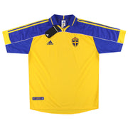 2000-02 Schweden adidas Heimtrikot *mit Etikett* XL