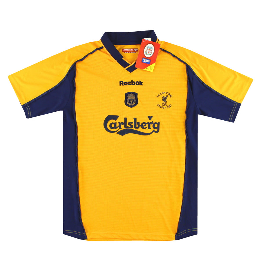 2000-02 Liverpool Reebok Auswärtstrikot „F.A. Cup Finale“ *mit Etikett* XL