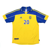 2000/02 Schweden Larsson #20 Heimtrikot (L) Adidas