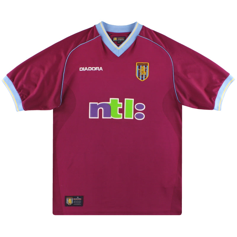 2001-02 Aston Villa Diadora Heimtrikot *Neuwertig* L