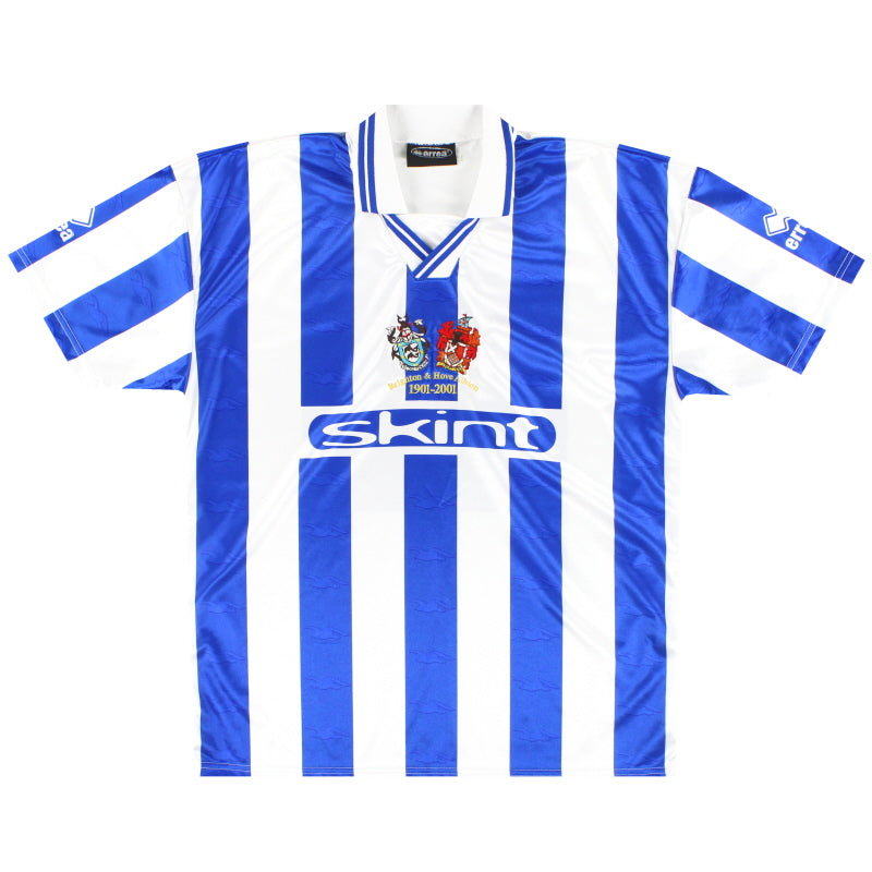 2001-02 Brighton Errea Centenary Heimtrikot XXXL