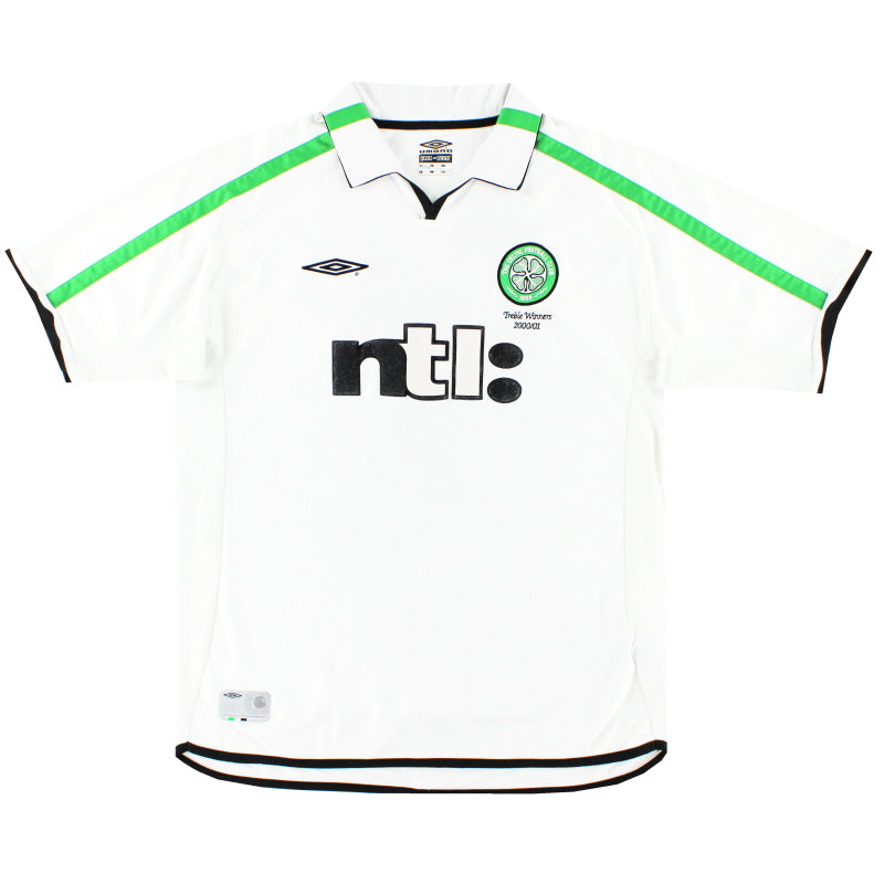2001-02 Celtic Umbro „Treble Winners“ Auswärtstrikot XL