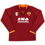 2001-02 Roma Kappa Heimtrikot Langarm *Neuwertig* XXL