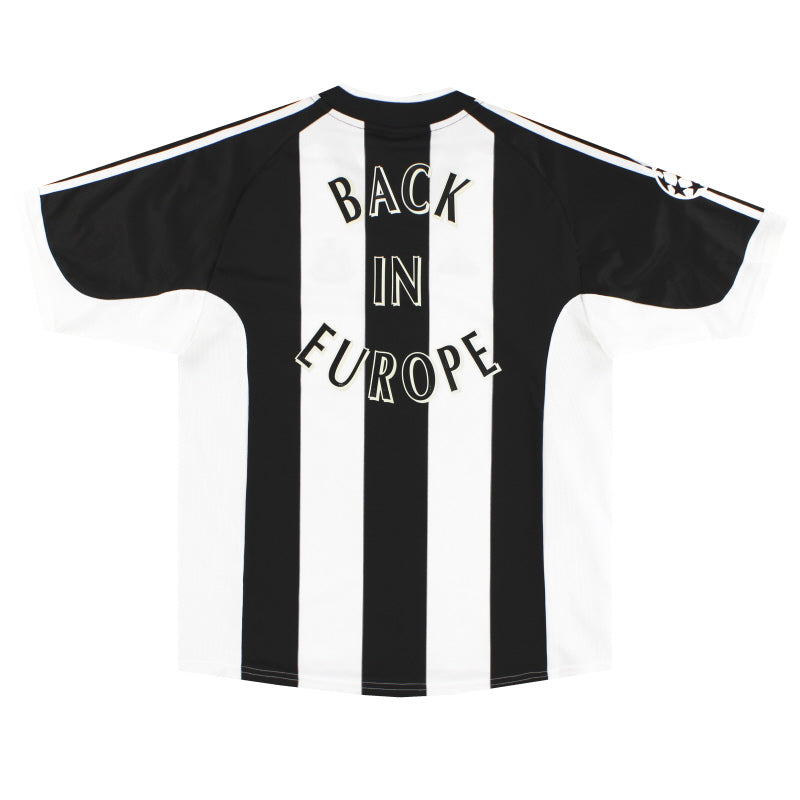 2001-03 Newcastle adidas Heimtrikot „Back In Europe“ *mit Etiketten* L