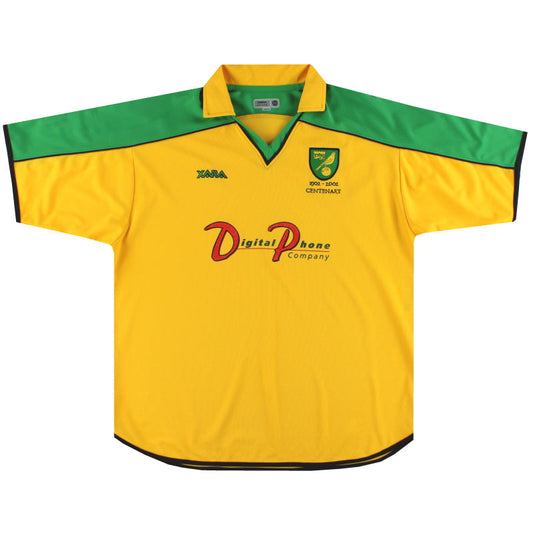 2001-03 Norwich City Xara Centenary Home Shirt M