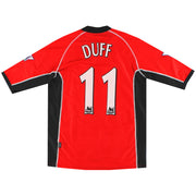 2002-03 Blackburn Kappa Match Worn Auswärtstrikot Duff #11 XXL