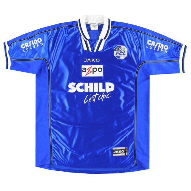 2002-03 FC Luzern Jako Player Issue Home Shirt #15 XL