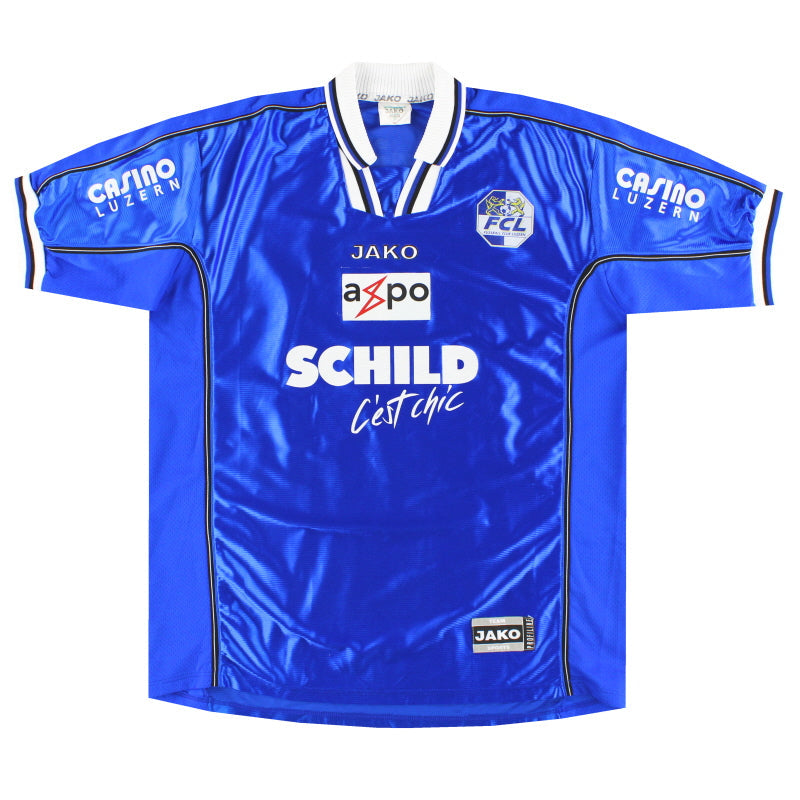 2002-03 FC Luzern Jako Player Issue Heimtrikot #15 XL