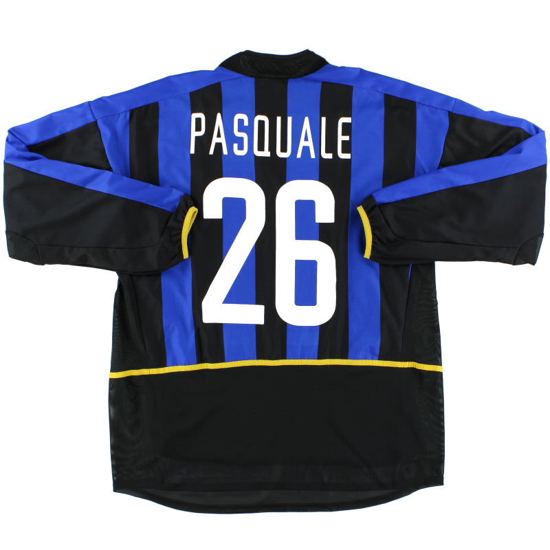 2002-03 Inter Mailand Matchworn Heimtrikot Pasquale #26 L/S XL