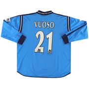 2002-03 Manchester City Le Coq Sportif Player Issue Heimtrikot Vuoso #21 Langarm XL