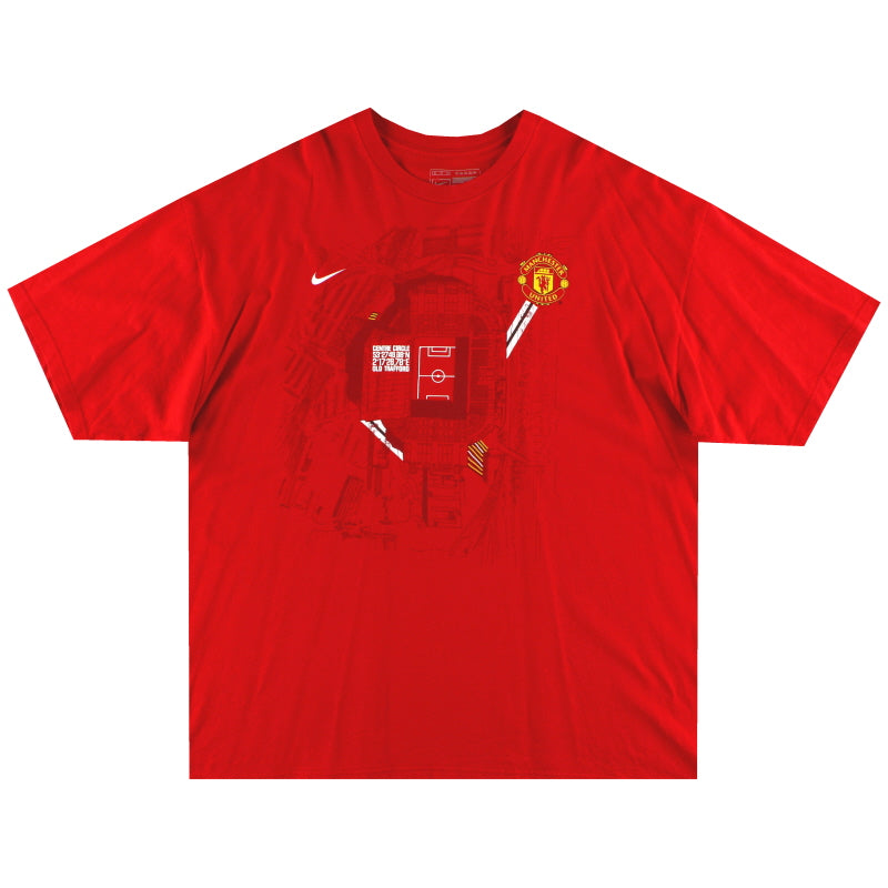 2002-03 Manchester United Nike „Centre Circle“ Grafik-T-Shirt XL