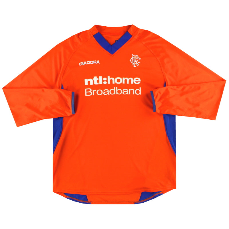 2002-03 Rangers Diadora Auswärtstrikot Langarm M