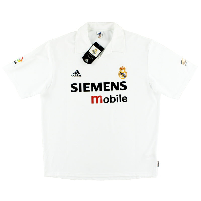 2002-03 Real Madrid Jubiläumstrikot Heim *m. Etikett* L