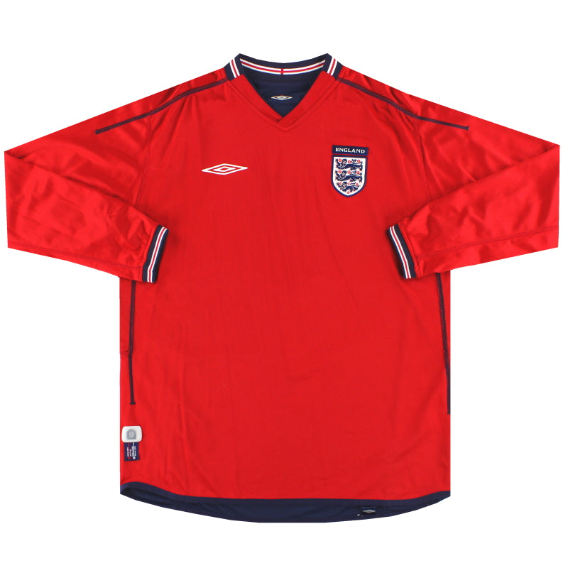 2002-04 England Umbro Auswärtstrikot L/S XL