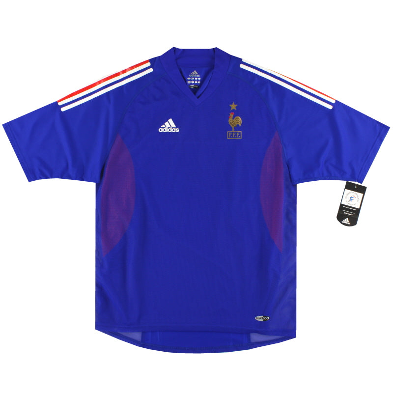 2002-04 Frankreich adidas Player Issue Heimtrikot *m/Etiketten* L