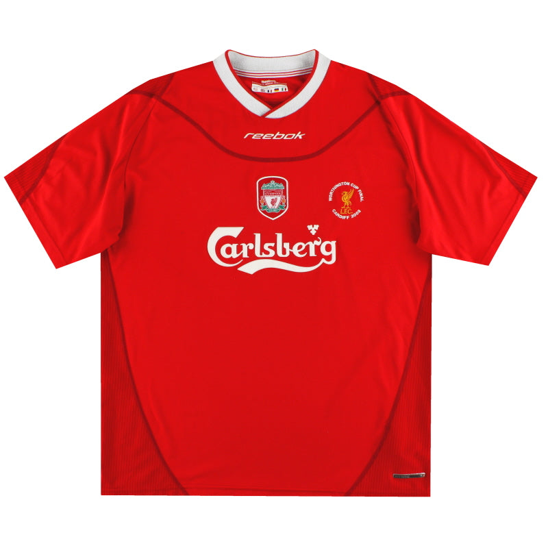 2002-04 Liverpool Reebok 'Worthington Cup Final' Heimtrikot *Neuwertig* XL