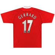 2002-04 Liverpool Reebok Heimtrikot Gerrard #17 XL