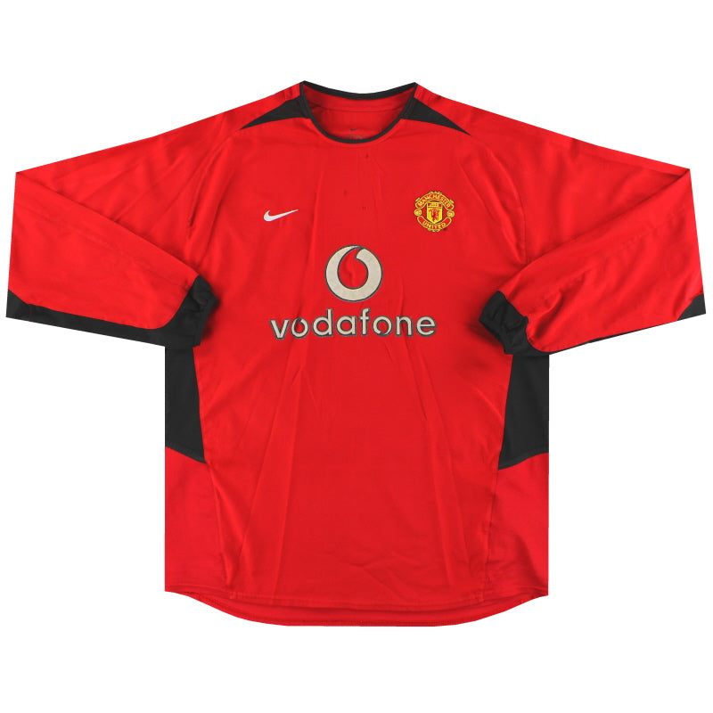 2002-04 Manchester United Nike Heimtrikot Langarm XL