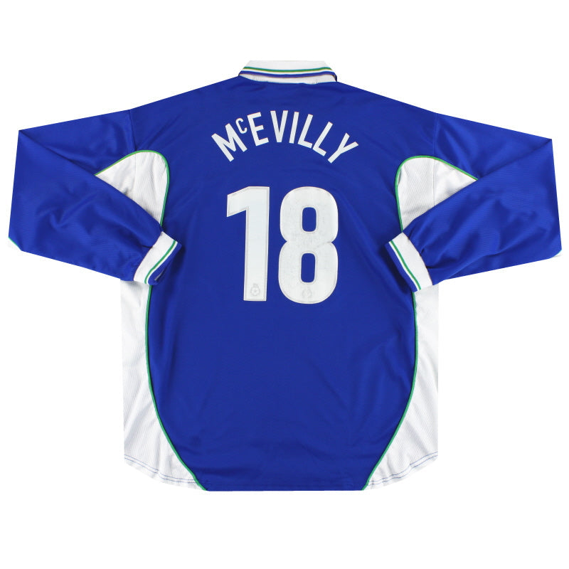 2002-04 Rochdale uhlsport Heimtrikot McEvilly #18 Langarm XXL
