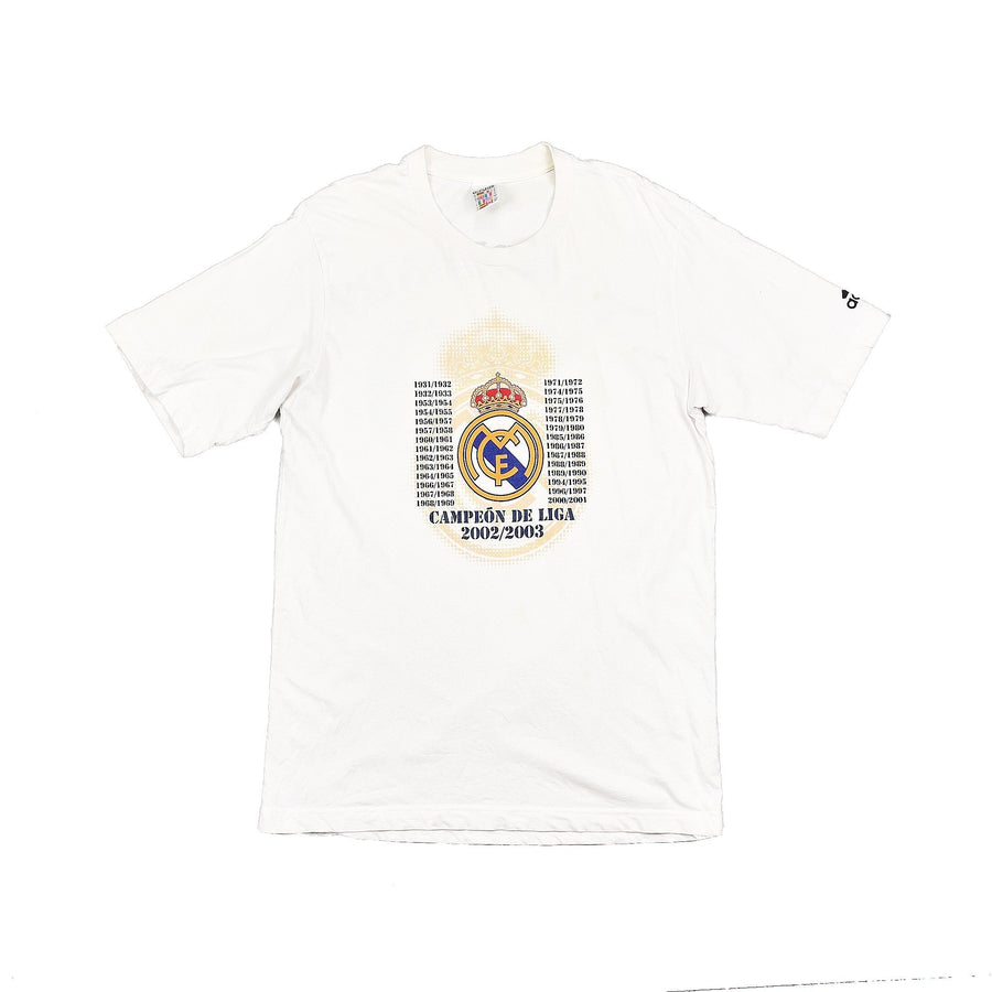 2002/03 Real Madrid '29 Champions' T-Shirt (S) Adidas