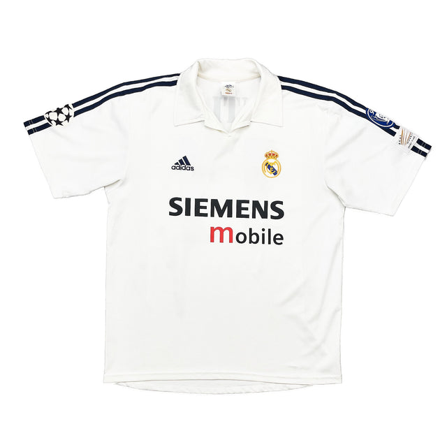2002/03 Real Madrid Guti Haz #14 C/L Centenary Home Shirt (M) Adidas