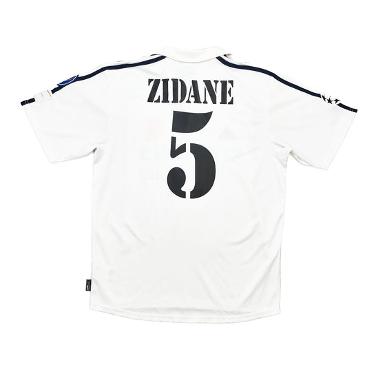 2002/03 Real Madrid Zidane #5 C/L Centenary Home Shirt (M) Adidas
