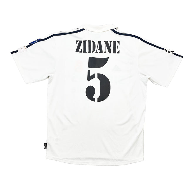 2002/03 Real Madrid Zidane #5 C/L Centenary Home Shirt (M) Adidas