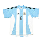 2002/04 Argentinien Zanetti #8 Heimtrikot (L) Adidas