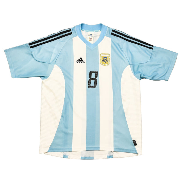 2002/04 ARGENTINA ZANETTI #8 HOME SHIRT (L) ADIDAS