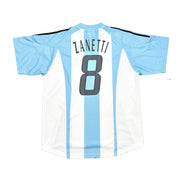 2002/04 Argentinien Zanetti #8 Heimtrikot (L) Adidas