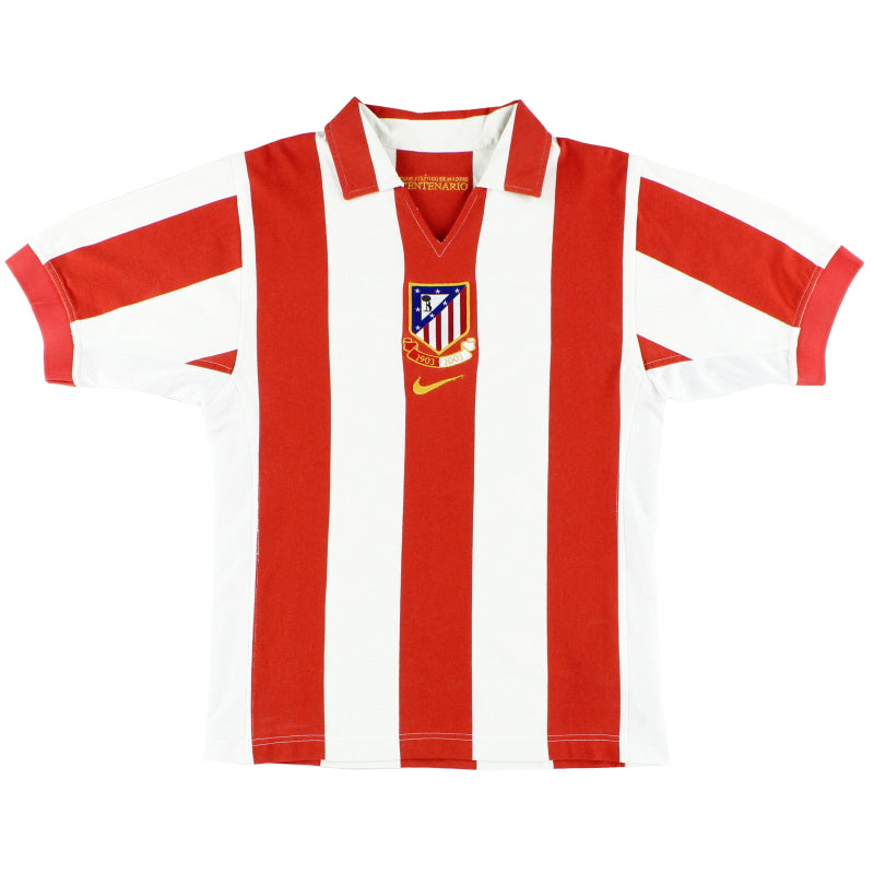 2003-04 Atletico Madrid Nike Centenary Heimtrikot L