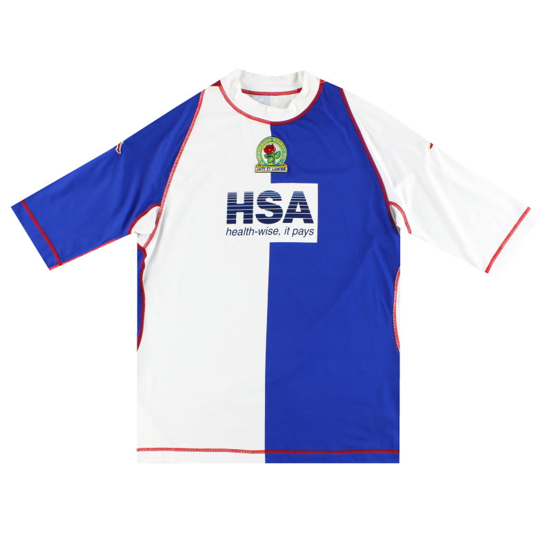 2003-04 Blackburn Rovers Kappa Europäisches Heimtrikot L