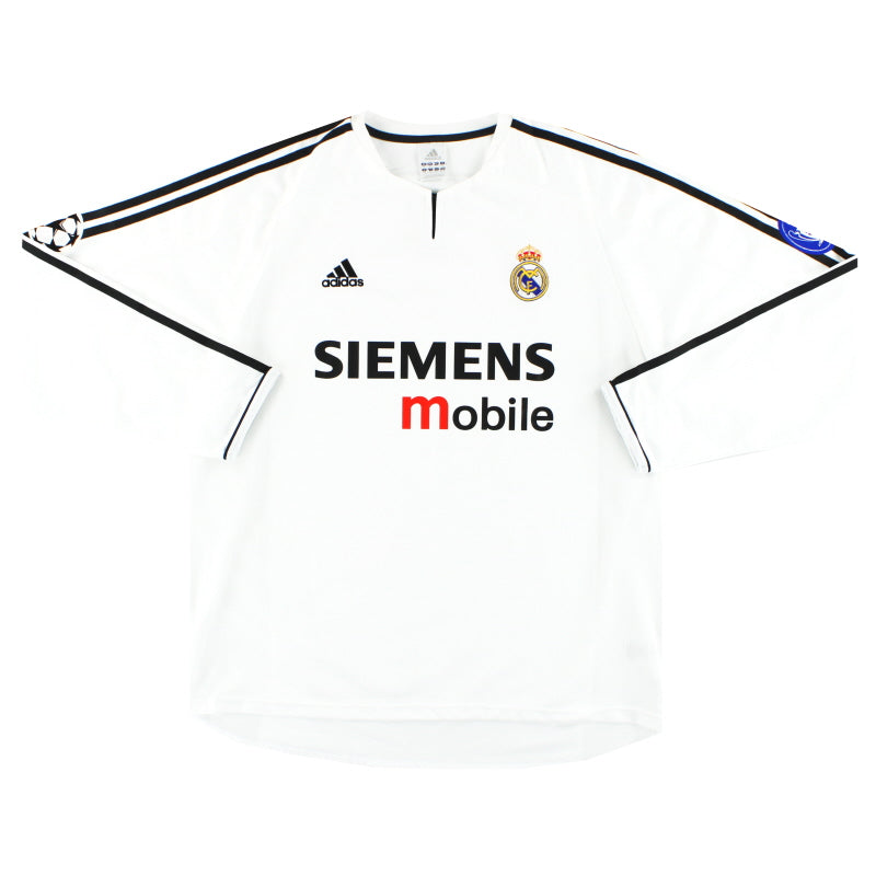 2003-04 Real Madrid adidas CL Heimtrikot L/S XL