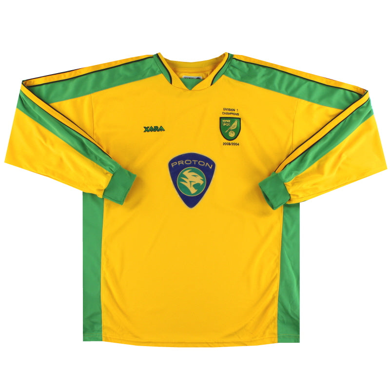 2003-05 Norwich City „Division 1 Champions“ Heimtrikot Langarm XXL