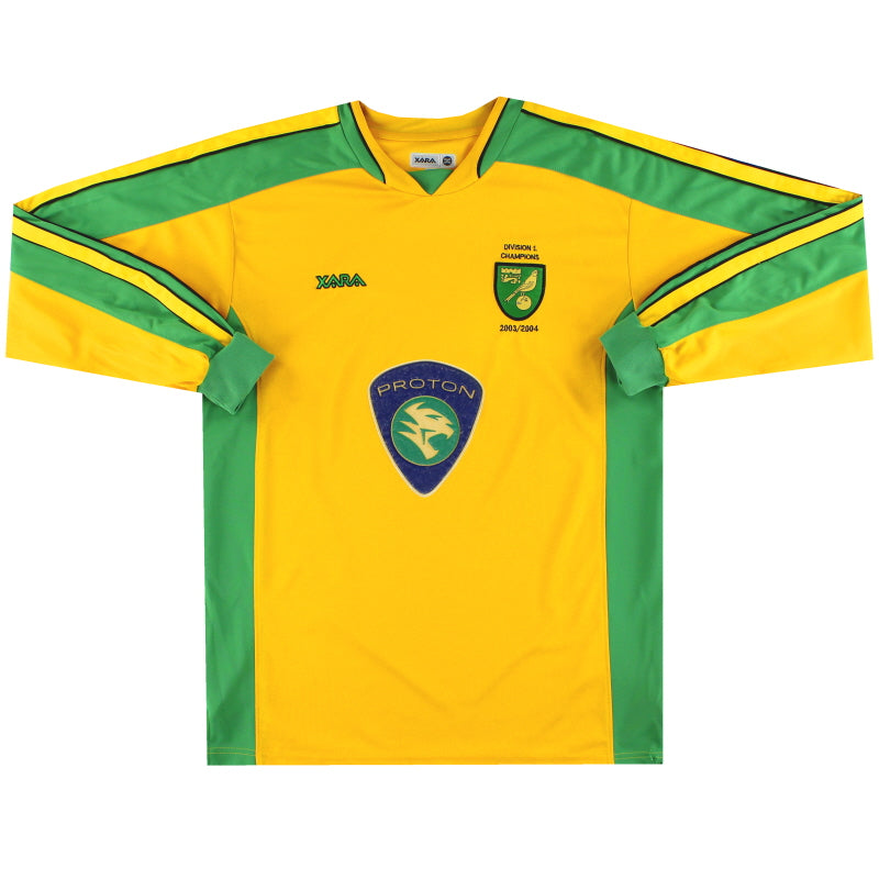 2003-05 Norwich City „Division 1 Champions“ Heimtrikot Langarm M