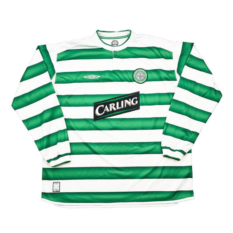 2003/04 Celtic Hartson #10 L/S Home Shirt (XXL) Umbro