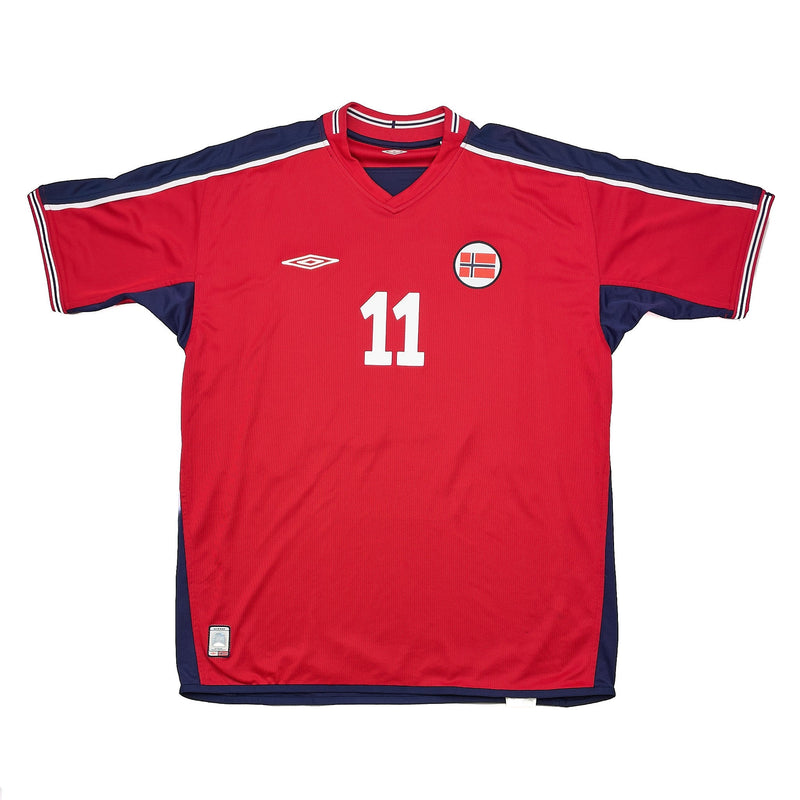 2003/04 NORWAY RIISE #11 HOME SHIRT (XL) UMBRO