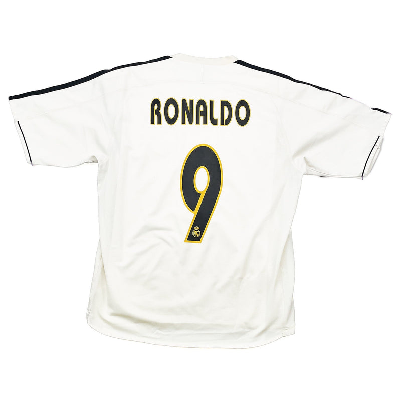 2003/04 Real Madrid Ronaldo #9 *Player Issue* Home Shirt (M) Adidas