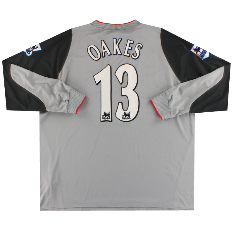2004-05 Bolton Reebok Match Issued Torwart Trikot Oakes #13 XXL