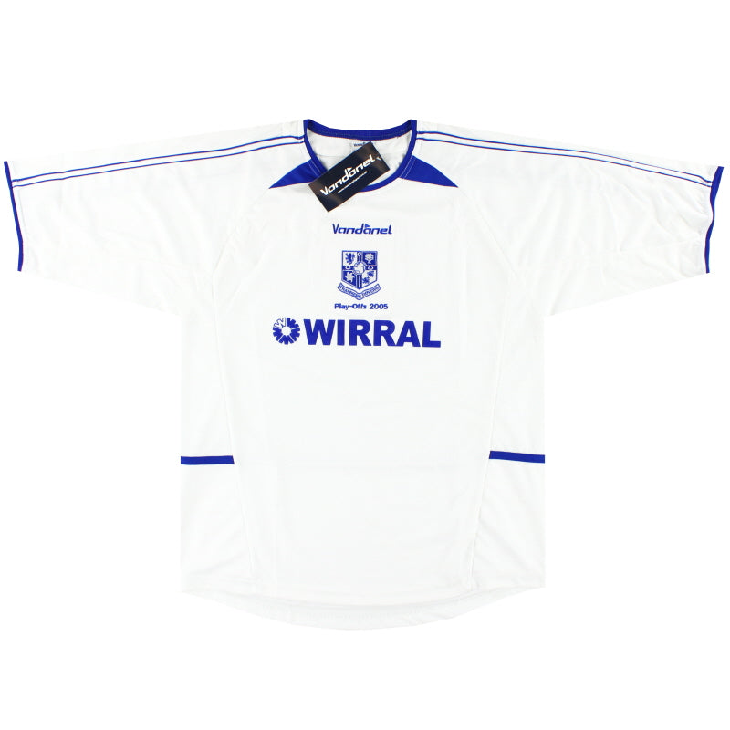 2004-05 Tranmere Rovers Vandanel Heimtrikot „Play-offs“ *mit Etiketten* L