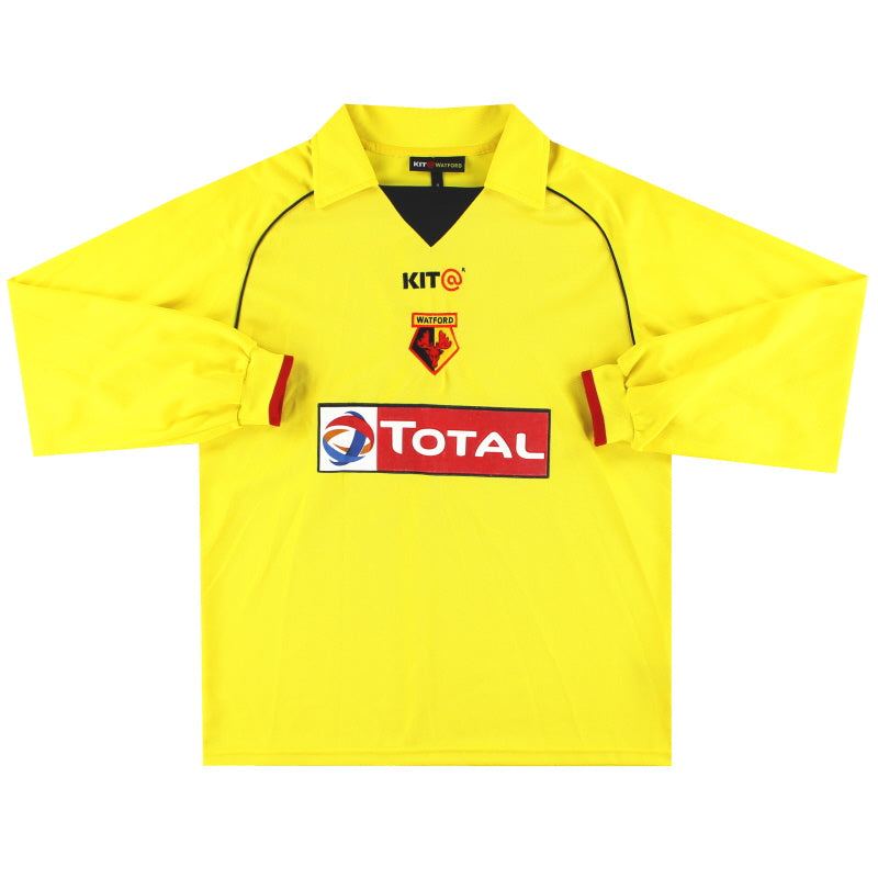 2004-05 Watford Heimtrikot langärmlig M