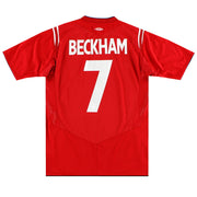 2004-06 England Umbro Auswärtstrikot Beckham #7 XL