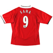 2004-06 Manchester United Nike Heimtrikot Saha #9 XL