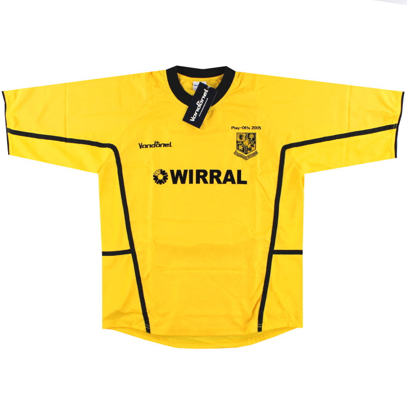2004-06 Tranmere Rovers Vandanel Auswärtstrikot „Play-Offs“ *mit Etiketten* L