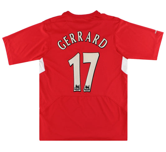 2004-06 Liverpool Reebok Home Shirt Gerrard #17 M