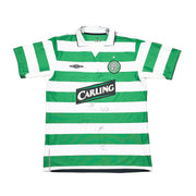 2004/05 Celtic Juninho #7 *Mannschaftssigniertes* Heimtrikot (L) Umbro